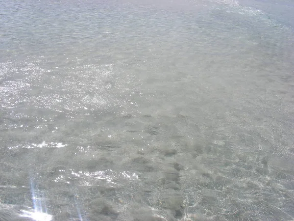Ripple Clear Water Wave Sea Beautiful Day Cyprus — Stock Photo, Image