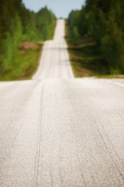 Finnish road in spring — Stock Photo, Image