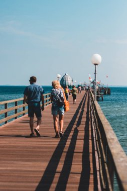 Almanya 'da Baltık Denizi kıyısındaki köprü