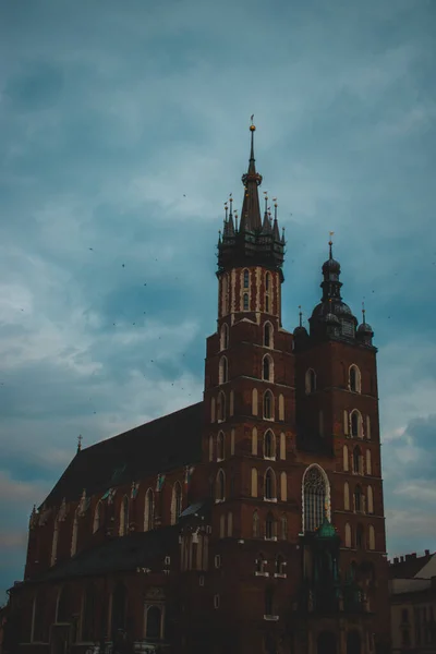 Bazylika Marii Krakowie Gotycki Kościół Marii Krakowie Polska — Zdjęcie stockowe