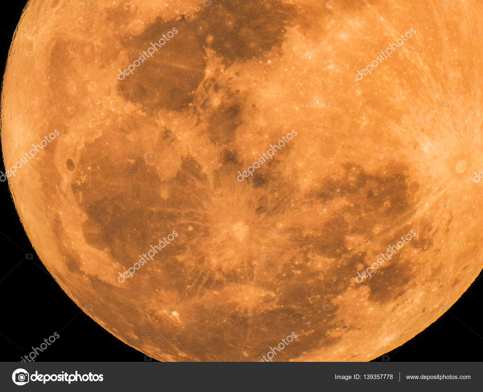 The Yellow Full Moon On Black Background Stock Photo C Pkproject 139357778