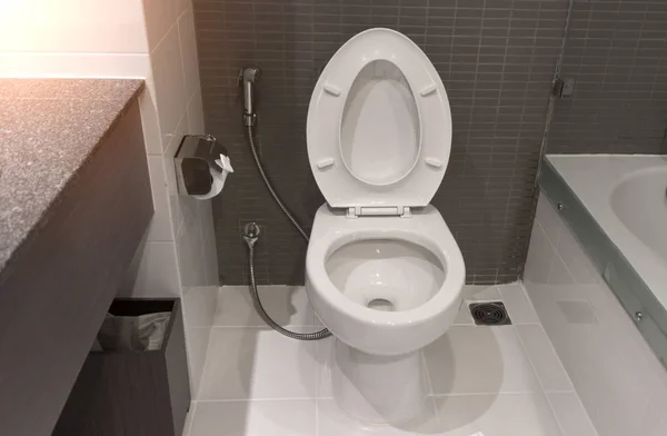 Modern toilet bowl design in the bathroom. — Stock Photo, Image