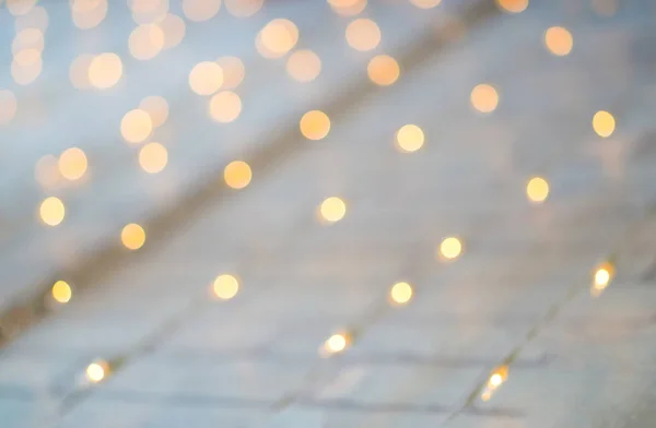 Las luces bokeh se componen de una pequeña luz led — Foto de Stock