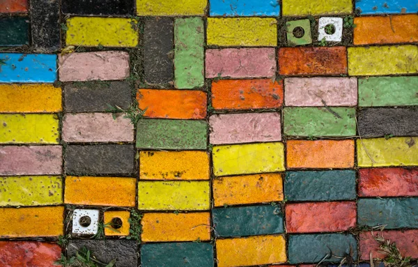 다채로운 세라믹 바닥은 만든다. — 스톡 사진