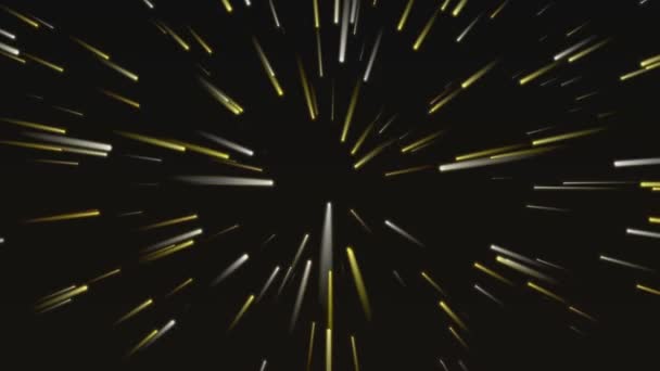 Yellow Bright Shiny Sparkling Particles Moving Background Glittering Particles Depth — Stock Video