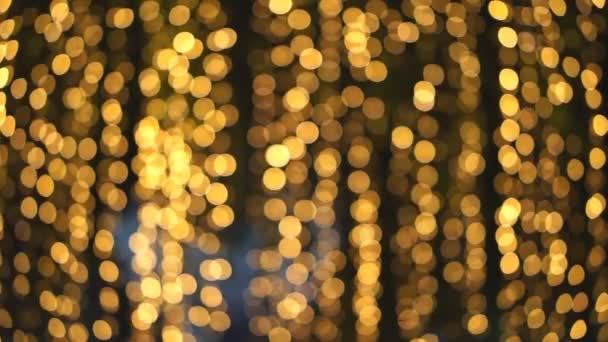 Luces Bokeh Reales Pequeña Decoración Iluminación Led Para Navidad Celebración — Vídeos de Stock