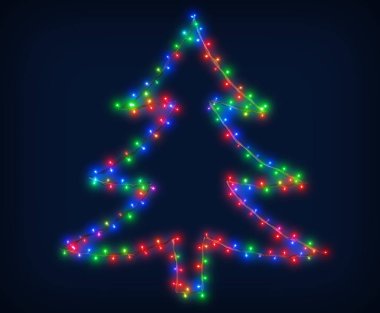 Noel ışıkları tatil için dekorasyon arka planına öncülük etti, chr.