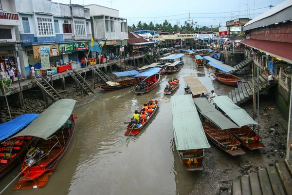 Amphawa Floating Market, Samut Songkhram, Thaïlande — Photo