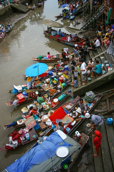 Amphawa Floating Market, Samut Songkhram, Thaïlande — Photo