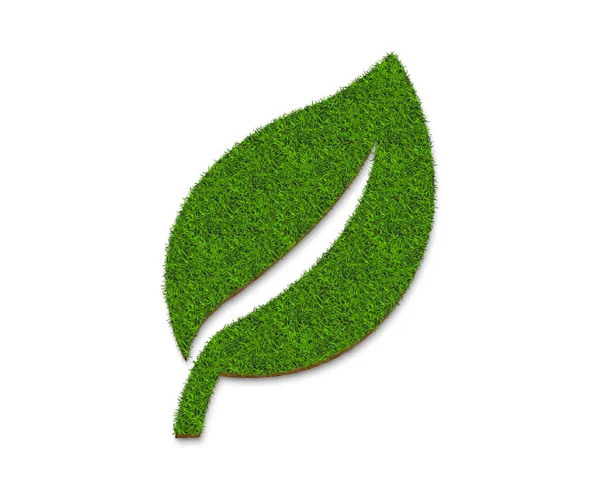 Grüne Grasplatte Isoliert Auf Weißem Hintergrund Für Grüne Konzepte Illustration — Stockfoto
