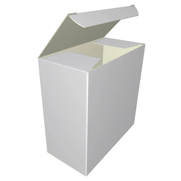Cardboard Pack Preview Straight Regular Tuck Lock Image — Stock Photo, Image