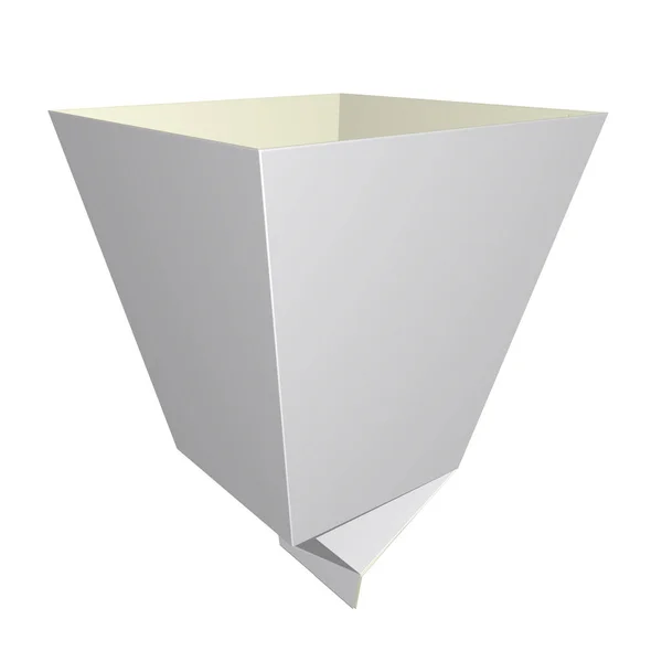 Cardboard Pack Side Walls Trapezium Shaped Sealing Flap Beakers Image — Stock Photo, Image