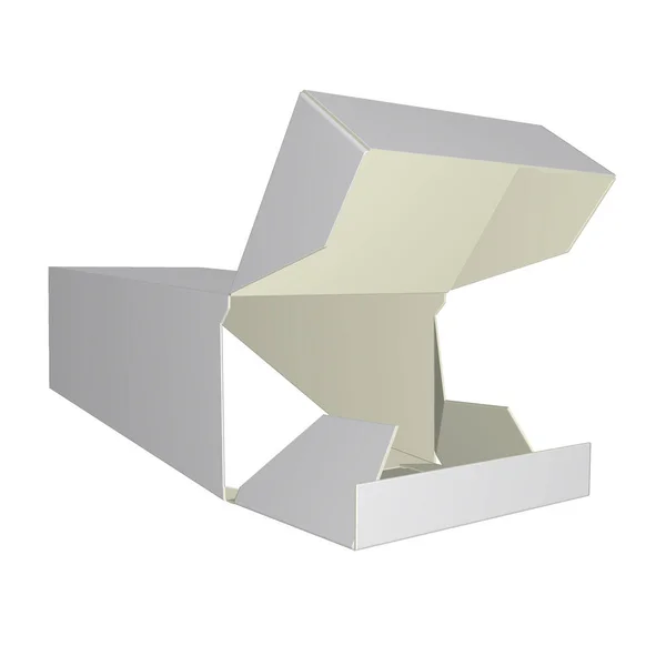 Karton paket. Tek Yapışkan Flap ve Lid. 3B resim