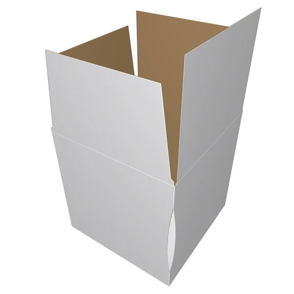Kartonnen Verpakking Overlap Seal End Lengthwise Edge Convex Beeld — Stockfoto