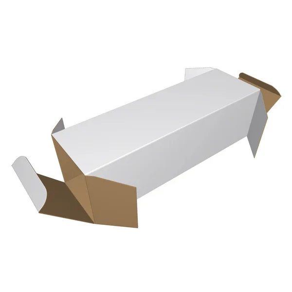 Cardboard Packaging Straight Notch Tuck Regular Tuck Lock Image — Stock Photo, Image