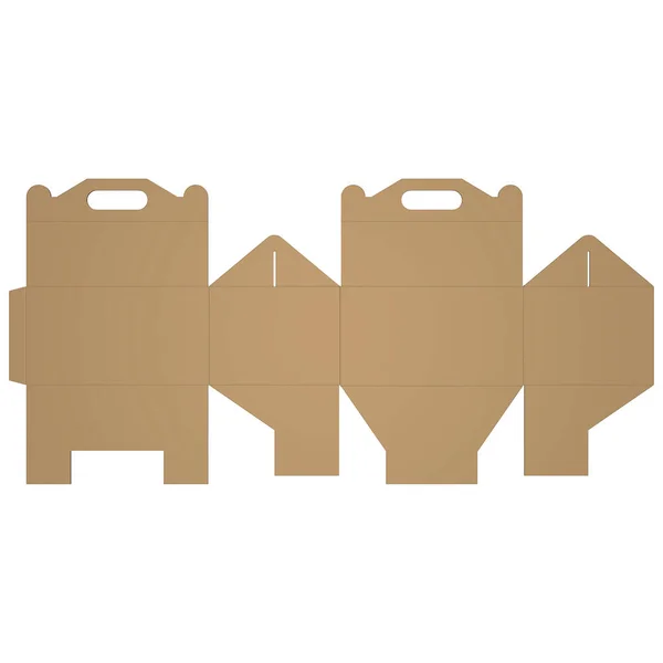 Emballage Carton Coupé Poignée Transport Snap Lock — Photo