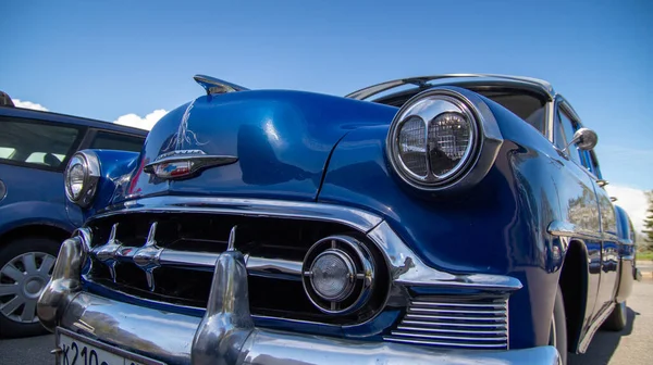 Azul Carro Chevrolet Vintage — Fotografia de Stock