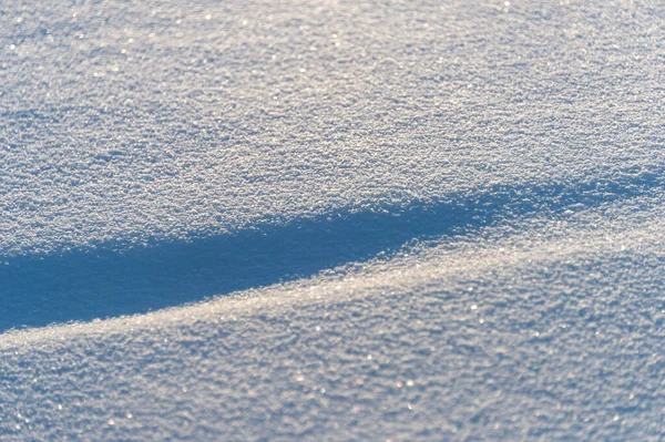 Fundo Inverno Com Textura Neve Pôr Sol Closeup — Fotografia de Stock