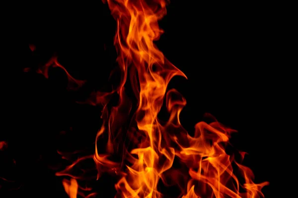 Siyah arka planda ateş alevi