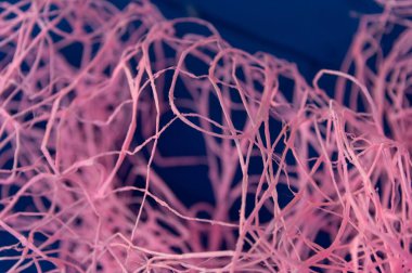 Mavi arkaplandaki dokulu balık ağlarının arka planı.