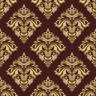 Dikişsiz damask vektör arka plan