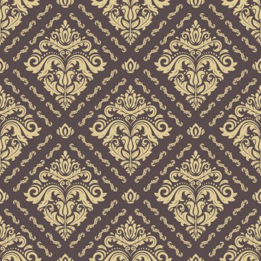 Dikişsiz damask vektör arka plan