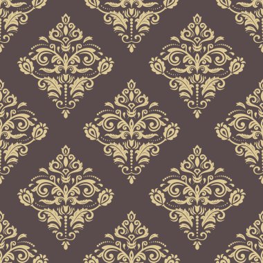 Dikişsiz damask vektör arka plan