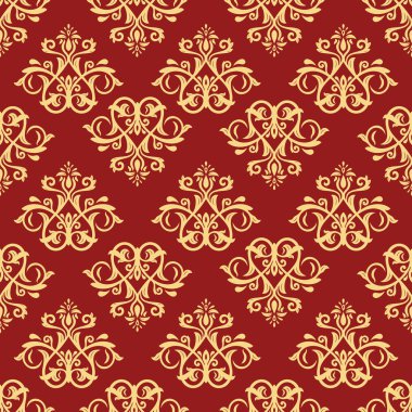Dikişsiz damask vektör arka plan