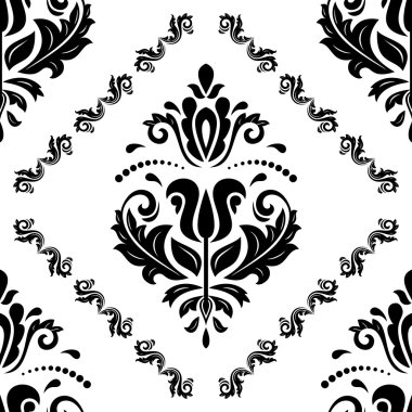 Dikişsiz damask vektör arka plan