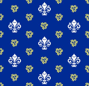 Royal Lily ile sorunsuz vektör desen