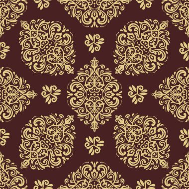 Dikişsiz damask vektör arka plan