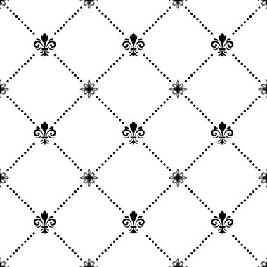 Royal Lily ile sorunsuz vektör desen