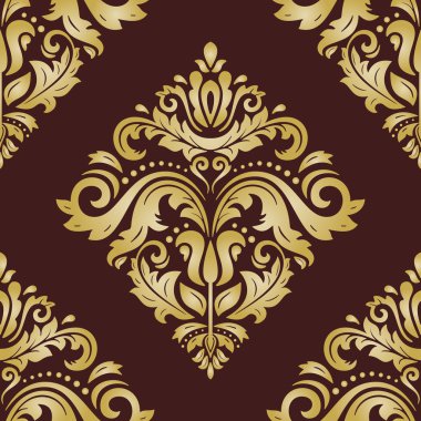 Dikişsiz damask vektör arka plan