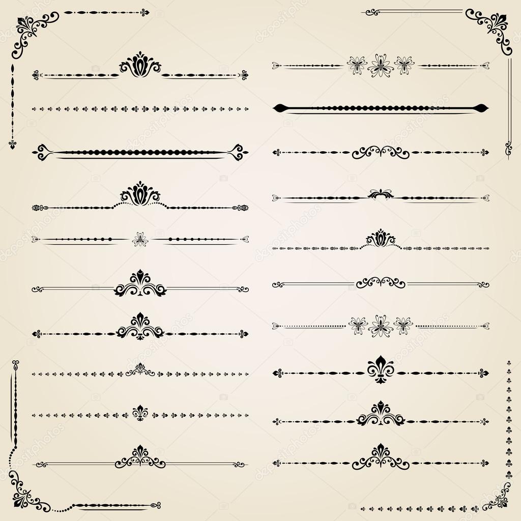 Vintage Set of Horizontal Elements