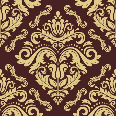 Dikişsiz damask vektör arka plan