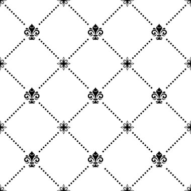 Royal Lily ile sorunsuz vektör desen