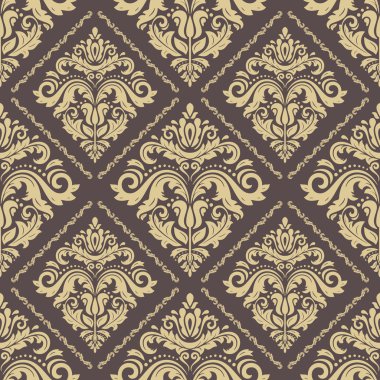 Dikişsiz damask vektör arka plan