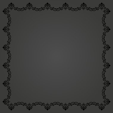 Çiçek Vektörü İnce Çerçeve