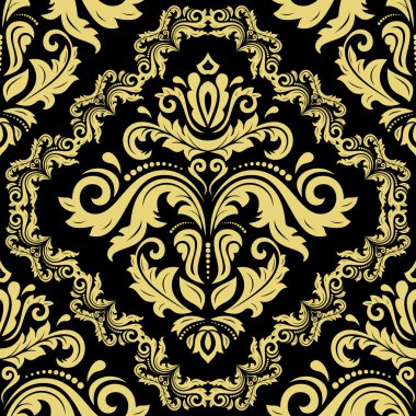 Dikişsiz damask vektör arka plan