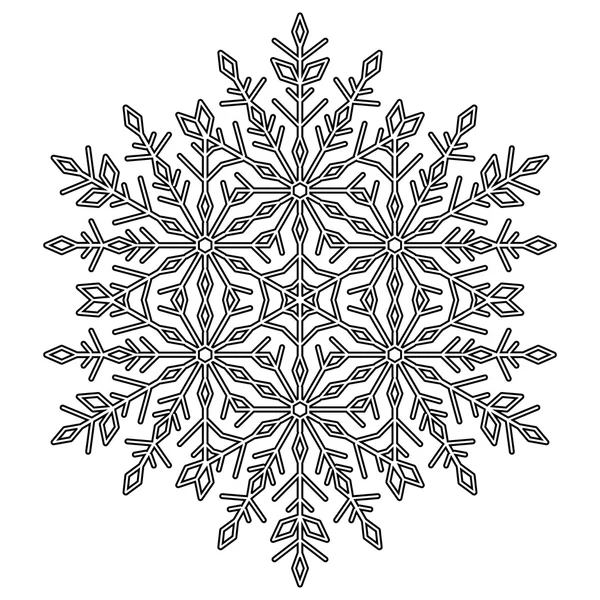 Досить векторний круглий сніжинка — стоковий вектор