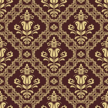 Dikişsiz damask vektör arka plan