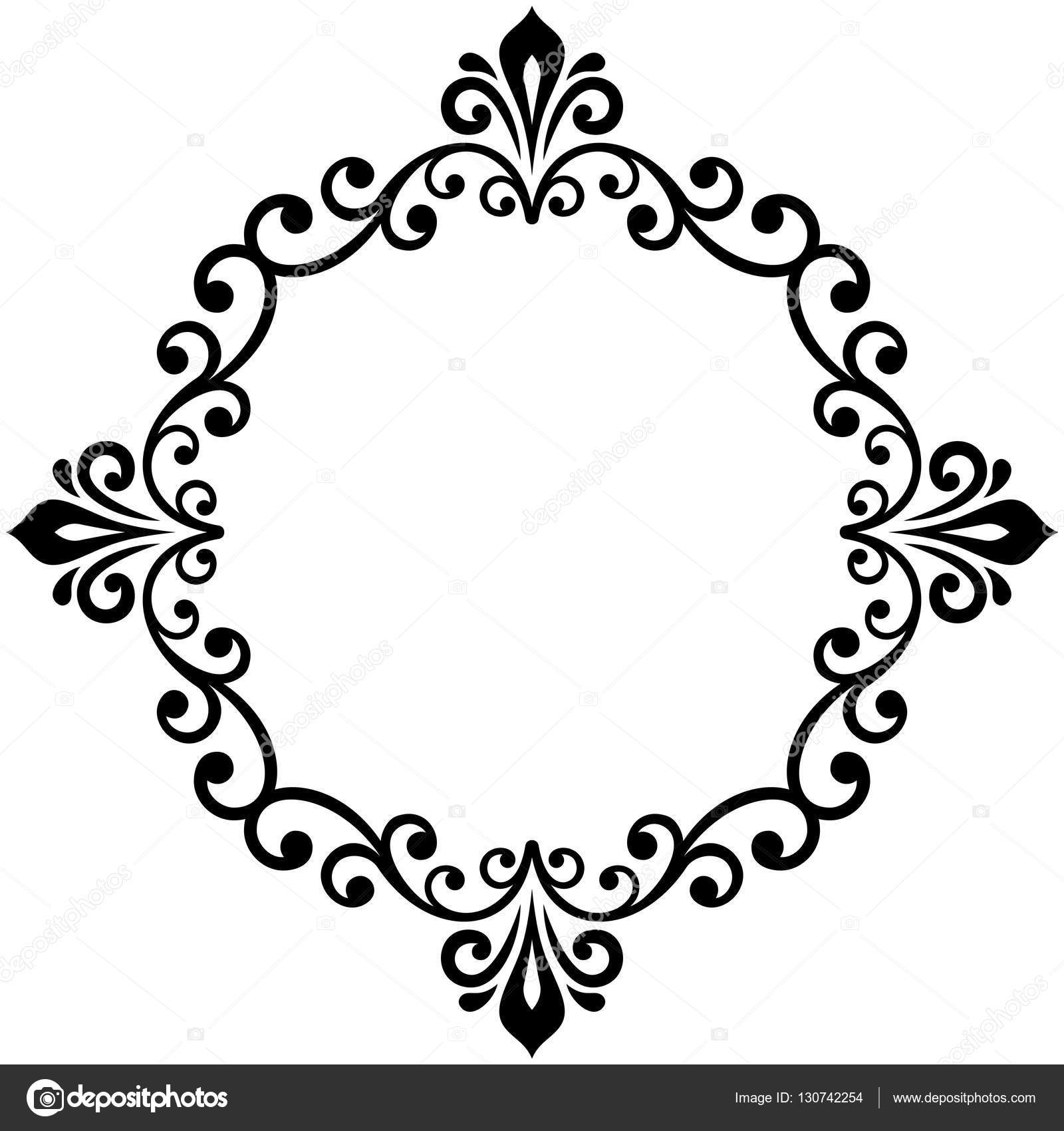 Floral Modern Round Frame — Stock Photo © turr1 130742254