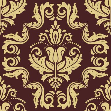 Dikişsiz damask vektör arka plan