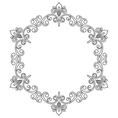 Modern yuvarlak çerçeve çiçek