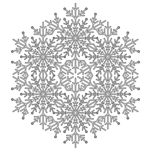 Pretty Round Snowflake — Stock Photo, Image