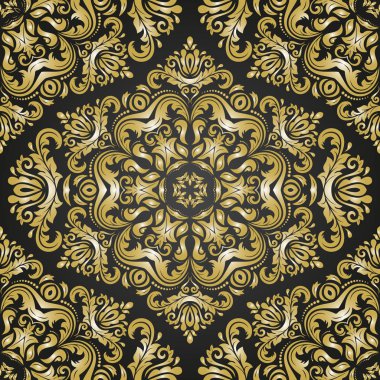 Dikişsiz damask vektör arka plan