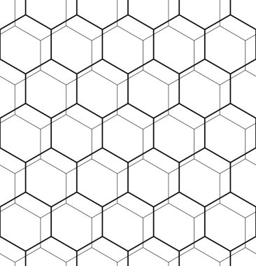 Altıgenli Kusursuz Soyut Vektör Deseni