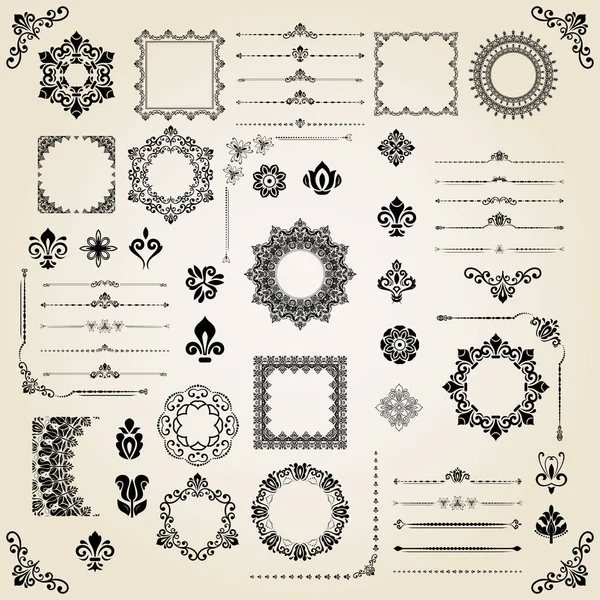 Vintage Set of Elements — Stock Vector