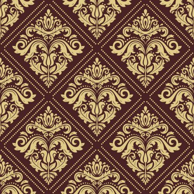 Dikişsiz damask vektör arka plan