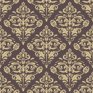 Dikişsiz damask vektör arka plan
